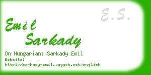 emil sarkady business card